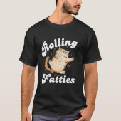 Schattigee Rolling Fatties Cat Funny Fat Kitten Vo T-shirt (Voorkant)
