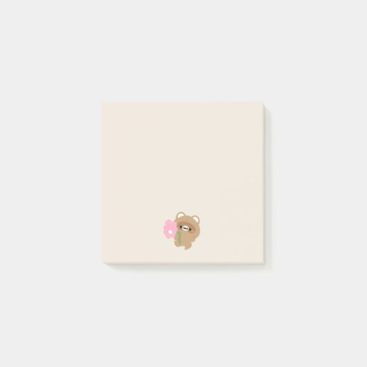 Schattigee romantische bever post-it® notes (Voorkant)