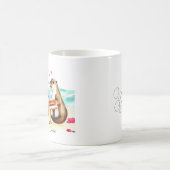 Schattigee romantische Cartoon otters paar in lief Magische Mok (Center)