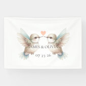 Schattigee Romantische Hummingbird Wedding Banner (Horizontaal)