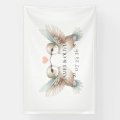 Schattigee Romantische Hummingbird Wedding Banner (Verticaal)