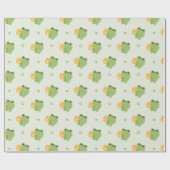 Schattigee romantische kikker cadeaupapier (Vlak)