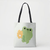 Schattigee romantische kikker tote bag (Voorkant)