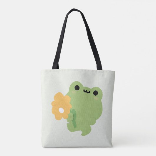 Schattigee romantische kikker tote bag (Achterkant)