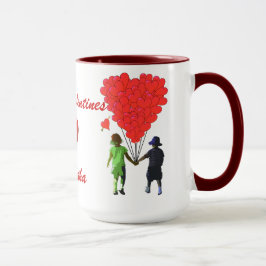 Schattigee romantische kinder handen Valentijnse  Mok