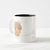 Schattigee romantische koppel liefde tweekleurige koffiemok (Voorkant links)