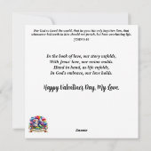 Schattigee romantische muis paar liefde gedicht Va Feestdagenkaart (Achterkant)