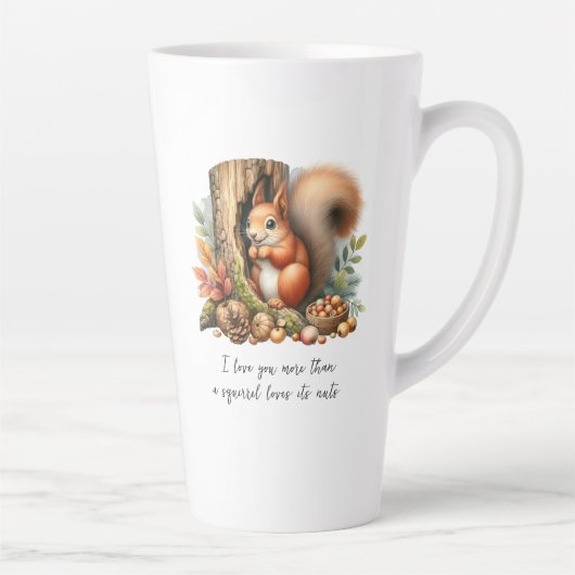 Schattigee Romantische Quote Waterverf Valentijnsd Latte Mok (Rechts)