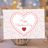 Schattigee Romantische Rode Liefde Hart Gelukkige  Feestdagen Kaart