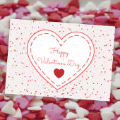 Schattigee Romantische Rode Liefde Hart Gelukkige Feestdagen Kaart