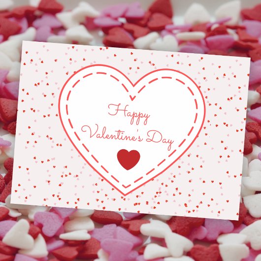 Schattigee Romantische Rode Liefde Hart Gelukkige  Feestdagen Kaart