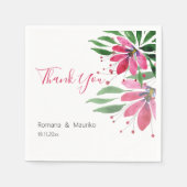 Schattigee Romantische Roze Lotus Waterverf Kunst Servet (Voorkant)