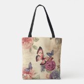 Schattigee romantische rustieke achtergrond Bloeme Tote Bag (Achterkant)