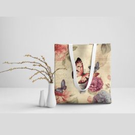 Schattigee romantische rustieke achtergrond Bloeme Tote Bag