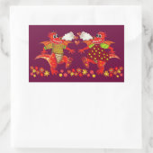 Schattigee romantische sticker met dagons in liefd (Tas)