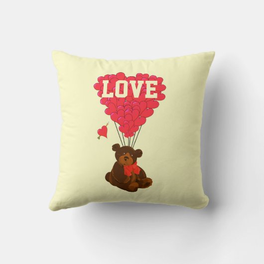 Schattigee romantische teddybeer valentijnen houde kussen (Achterkant)