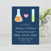 Schattigee Romantische Testbuizen Kawaii Huwelijks Kaart (Staand voorkant)