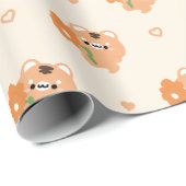 Schattigee romantische tijger cadeaupapier (Rol Hoek)