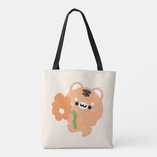 Schattigee romantische tijger tote bag (Achterkant)