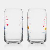 Schattigee Romantische Vis Aangepaste Namen en Dat Blikvorm Glas (Links)