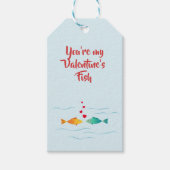 Schattigee romatnische vis Valentijnsdag Cadeaulabel (Voorkant)