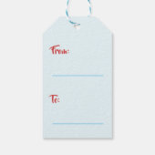 Schattigee romatnische vis Valentijnsdag Cadeaulabel (Achterkant)