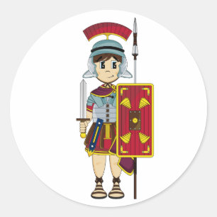 Schattigee Romeinse soldaat Sticker