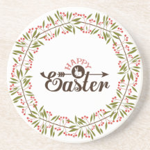 Schattigee ronde kleurrijke krans met konijn