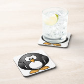 Schattigee Ronde Pinguïn Design Drankjes Onderzetter (Rechterzijde)