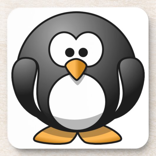 Schattigee Ronde Pinguïn Design Drankjes Onderzetter (Voorkant)