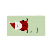 Schattigee Ronde Sinterklaas Kerst Gift Label (Voorkant)