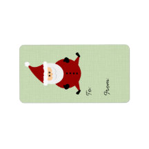 Schattigee Ronde Sinterklaas Kerst Gift Label