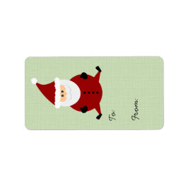 Schattigee Ronde Sinterklaas Kerst Gift Label