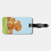 Schattigee roodachtige bruine eekhoorn stash van n bagagelabel (Achterkant horizontaal)