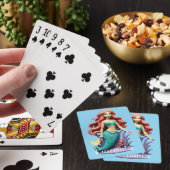 Schattigee roodharige zeemeermin Thunder_Cove Pokerkaarten (Insitu)