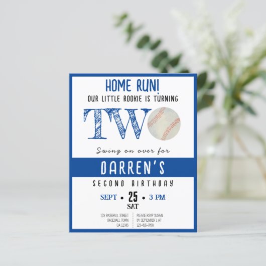 Schattigee Rookie Baseball Budget Boy 2e Verjaarda (Staand voorkant)