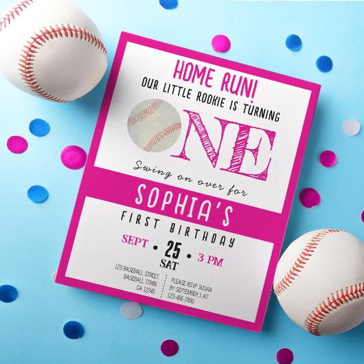 Schattigee Rookie Baseball Budget Girl 1e Verjaard