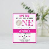 Schattigee Rookie Baseball Budget Girl 1e Verjaard (Staand voorkant)