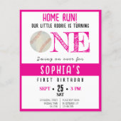 Schattigee Rookie Baseball Budget Girl 1e Verjaard (Voorkant)