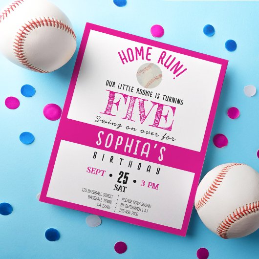 Schattigee Rookie Baseball Budget Girl Verjaardag