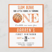 Schattigee Rookie Basketbal Budget 1e Verjaardag U (Voorkant)