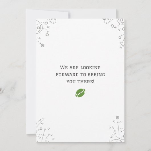 Schattigee Rookie Football 1e Verjaardag Uitnodigi Kaart (Achterkant)