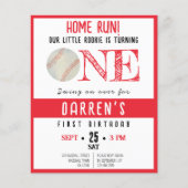 Schattigee Rookie Honkbal Budget 1e Verjaardag Uit (Voorkant)