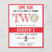 Schattigee Rookie Honkbal Budget 2e Verjaardag Uit (Voorkant)