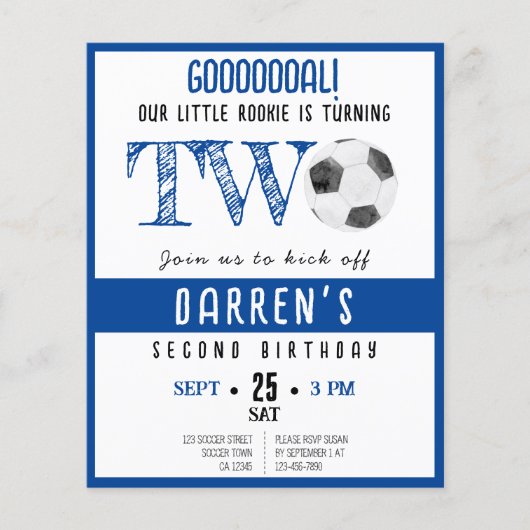 Schattigee Rookie Voetbal Budget 2e Verjaardagsuit (Voorkant)