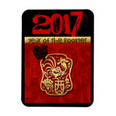 Schattigee Rooster Chinees Nieuwjaar Verjaardag VP Magneet (Verticaal)