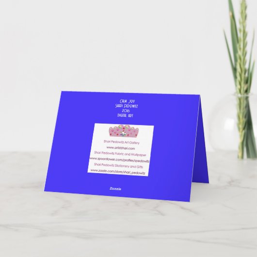 Schattigee Rosh Hashanah ראש השנה shofar witte oli Bedankkaart (Achterkant)