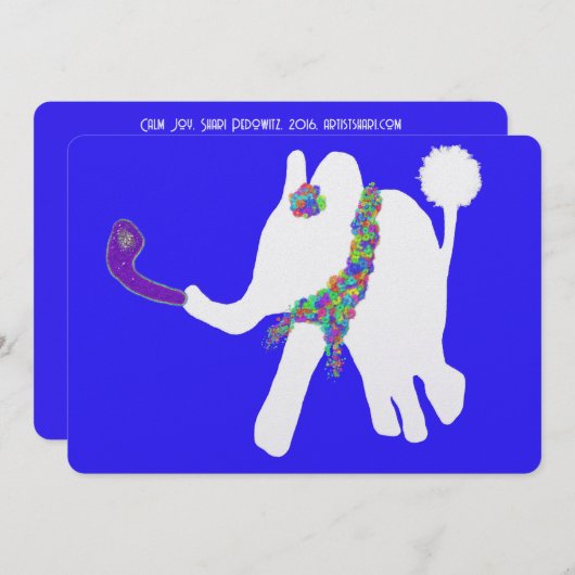 Schattigee Rosh Hashanah ראש השנה shofar witte oli Feestdagenkaart (Voorkant / Achterkant)