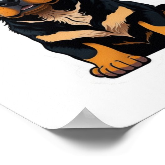 Schattigee Rottweiler - Cadeaus voor Rottweiler Ho Poster (Hoek)