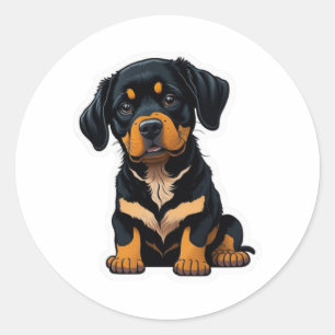 Schattigee Rottweiler - Cadeaus voor Rottweiler Ho Ronde Sticker